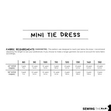 Charger l'image dans la galerie, PDF Mini Tie Dress Pattern for Ages 1 – 12 (Sizes 80–150 cm) | Sewing Therapy