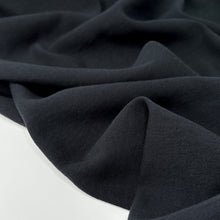 Load image into Gallery viewer, 1/2 Yard SS LINEN - Washed Linen Organic Cotton Twill - Black 54&quot; Wide
