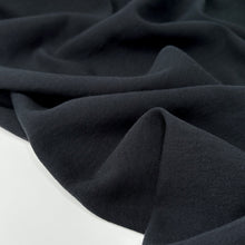 Load image into Gallery viewer, 1/2 Yard SS LINEN - Washed Linen Organic Cotton Twill - Black 54" Wide