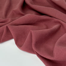 Load image into Gallery viewer, 1/2 Yard SS LINEN - Washed Linen Organic Cotton Twill - Dark Blush 54&quot; Wide
