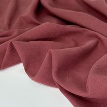 Load image into Gallery viewer, 1/2 Yard SS LINEN - Washed Linen Organic Cotton Twill - Dark Blush 54" Wide