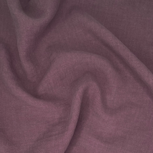 Load image into Gallery viewer, 1/2 Yard REAL LINEN - Antique Wash Finish Linen - Eggplant 54&quot; Wide
