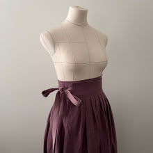 Load image into Gallery viewer, 1/2 Yard REAL LINEN - Antique Wash Finish Linen - Eggplant 54" Wide