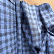 Load image into Gallery viewer, 1/2 Yard Dobby Hearts Gingham Cotton in Blueberry 54" Wide