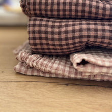 Load image into Gallery viewer, 1/2 Yard Organic Cotton Double Gauze - Mauve/Natural Gingham Cotton 100% 52" Wide
