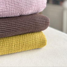 Load image into Gallery viewer, 1/2 Yard Organic Cotton Double Gauze - Avocado Stripe Cotton 100% 52" Wide