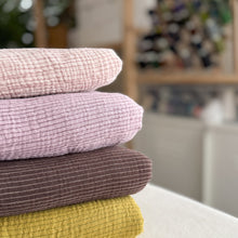 Charger l'image dans la galerie, 1/2 Yard Organic Cotton Double Gauze - Lilac Stripe Cotton 100% 52" Wide