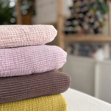 Charger l'image dans la galerie, 1/2 Yard Organic Cotton Double Gauze - Pale Pink Stripe Cotton 100% 52" Wide