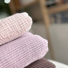 Charger l'image dans la galerie, 1/2 Yard Organic Cotton Double Gauze - Lilac Stripe Cotton 100% 52" Wide