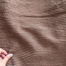 Load image into Gallery viewer, 1/2 Yard Breezeway Stripe Linen - Cocoa 54" Wide