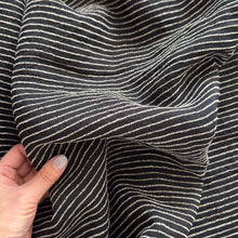 Load image into Gallery viewer, 1/2 Yard Breezeway Stripe Linen - Black 54" Wide