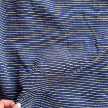Load image into Gallery viewer, 1/2 Yard Breezeway Stripe Linen - Indigo 54" Wide