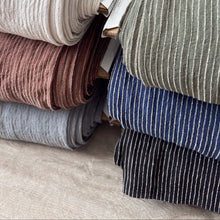 Load image into Gallery viewer, 1/2 Yard Breezeway Stripe Linen - Cocoa 54" Wide