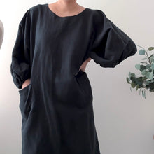 Load image into Gallery viewer, [HANDMADE] Infit Dress - Linen Cotton Twill in Black XS - L

