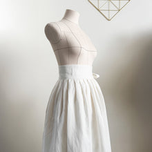 Load image into Gallery viewer, 1/2 Yard SS LINEN - Washed Linen Organic Cotton Twill - White 54" Wide