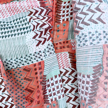 Load image into Gallery viewer, 1/2 Yard *Project Fabric* Coral Mosaic - Polyester Chiffon 57" Wide