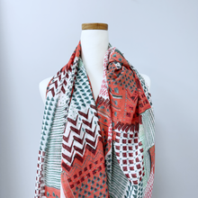 Load image into Gallery viewer, 1/2 Yard *Project Fabric* Coral Mosaic - Polyester Chiffon 57" Wide
