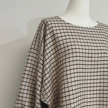 Load image into Gallery viewer, 1/2 Yard Ethereal Grid Linen - Natural 54" Wide