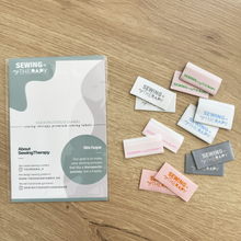 Charger l'image dans la galerie, Assorted Sewing Labels - SEWING IS MY THERAPY (12 Labels in each envelope)