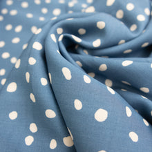 Charger l'image dans la galerie, 1/2 Yard Tencel Lyocell - Dots in Denim 58" Wide