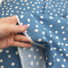 Charger l'image dans la galerie, 1/2 Yard Tencel Lyocell - Dots in Denim 58" Wide
