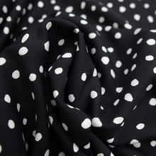 Load image into Gallery viewer, 1/2 Yard Tencel Lyocell - Dots in Black 58" Wide