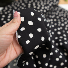 Load image into Gallery viewer, 1/2 Yard Tencel Lyocell - Dots in Black 58" Wide