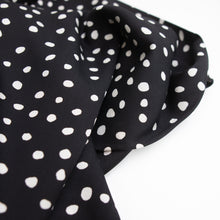 Load image into Gallery viewer, 1/2 Yard Tencel Lyocell - Dots in Black 58" Wide
