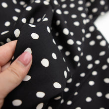 Load image into Gallery viewer, 1/2 Yard Tencel Lyocell - Dots in Black 58" Wide