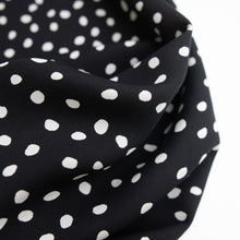 Load image into Gallery viewer, 1/2 Yard Tencel Lyocell - Dots in Black 58" Wide