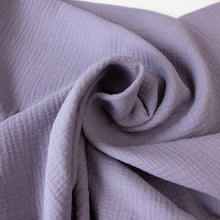 Load image into Gallery viewer, 1/2 Yard Organic Cotton Double Gauze - Grape Cotton 100% 52" Wide
