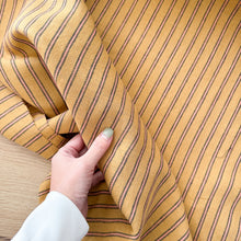 Load image into Gallery viewer, 1/2 Yard Ethereal Stripe Linen - Amber 54" Wide