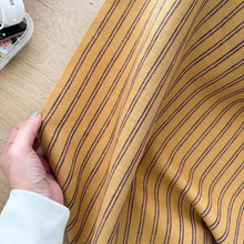 Load image into Gallery viewer, 1/2 Yard Ethereal Stripe Linen - Amber 54" Wide