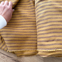 Load image into Gallery viewer, 1/2 Yard Ethereal Stripe Linen - Amber 54" Wide