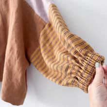 Load image into Gallery viewer, 1/2 Yard Ethereal Stripe Linen - Amber 54" Wide