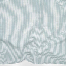 Charger l'image dans la galerie, 1/2 Yard Organic Cotton Double Gauze - Mist / White Stripe Cotton 100% 52" Wide