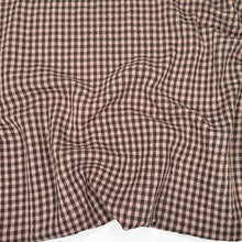 Load image into Gallery viewer, 1/2 Yard Organic Cotton Double Gauze - Espresso/Fawn Gingham Cotton 100% 52" Wide