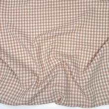 Load image into Gallery viewer, 1/2 Yard Organic Cotton Double Gauze - Mauve/Natural Gingham Cotton 100% 52" Wide