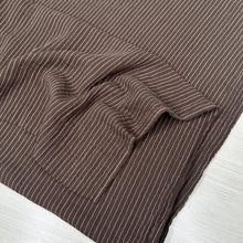 Load image into Gallery viewer, 1/2 Yard Organic Cotton Double Gauze - Espresso Stripe Cotton 100% 52" Wide