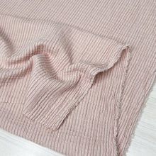 Charger l'image dans la galerie, 1/2 Yard Organic Cotton Double Gauze - Pale Pink Stripe Cotton 100% 52" Wide