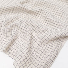 Load image into Gallery viewer, 1/2 Yard Organic Cotton Double Gauze - Natural Windowpane Cotton 100% 52" Wide