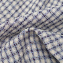 Load image into Gallery viewer, 1/2 Yard Organic Cotton Double Gauze - Chambray Check Cotton 100% 52" Wide