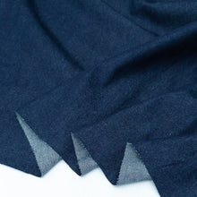 Charger l'image dans la galerie, 1/2 yard LIN Coton-Denim - Bleu 137 cm de large