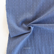 Charger l'image dans la galerie, 1/2 Yard Dobby Hearts Cotton in Blueberry 54" Wide