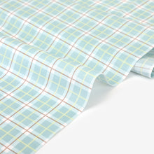 Load image into Gallery viewer, 1/2 Yard Mint Check - Cotton Lawn 100% 62&quot; Wide
