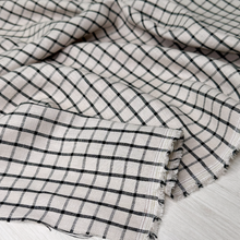 Load image into Gallery viewer, 1/2 Yard Ethereal Grid Linen - Natural 54" Wide