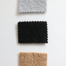 Charger l'image dans la galerie, 1/2 Yard Cloud Pastel Boiled Wool Coating - Black 56" Wide