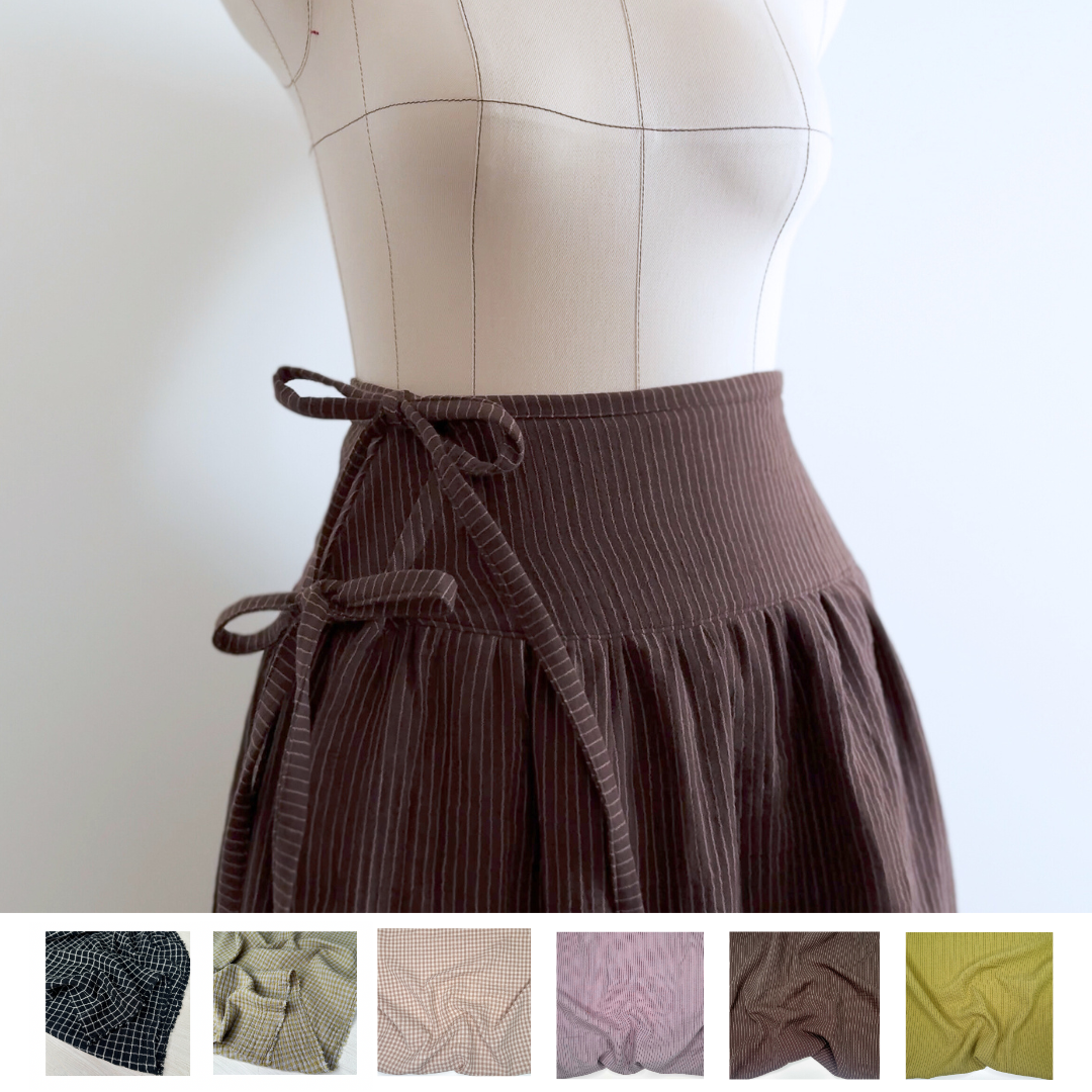 HANDMADE] Double Gauze La Ciotat Wrap Skirt - 6 Colours XS - 3XL