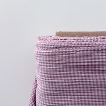 Charger l'image dans la galerie, 1/2 Yard Organic Cotton Double Gauze - Lilac Gingham Cotton 100% 52" Wide