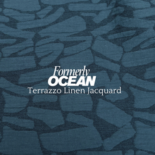 Load image into Gallery viewer, 1/2 Yard Terrazzo Linen Blend Jacquard - Lagoon 50" Wide